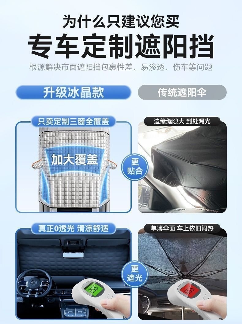 Electric four-wheeler snow cover, specialized for small cars, front windshield frost and freeze protection, snow cover, car cover, full coverage, new