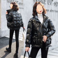 女士棉襖2025新款洋氣短款免洗棉衣媽媽40到50歲黑色棉服冬季外套