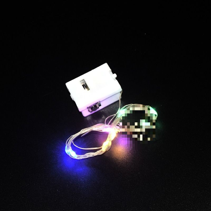 LED 구리 와이어 램프 작은 색깔의 빛 문자열 장식 방 창조적 인 꽃다발 크리스마스 선물 상자 버튼 구리 와이어 램프 파티 안뜰
