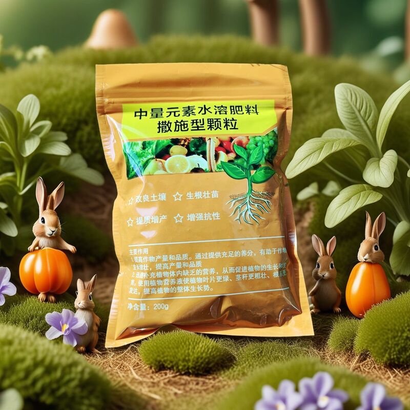 Granular Fertilizer for Large-Scale Crops Such as Melons, Fruits, and Vegetables, Designed to Enhance Resistance to Soil-Borne Diseases, Containing Medium-Sized Elements and Water-Soluble Nutrients