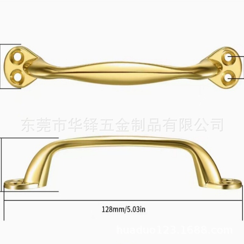 Cross-border surface-mounted cabinet handle simple drawer handle silver car golden library door handle sliding barn door handle