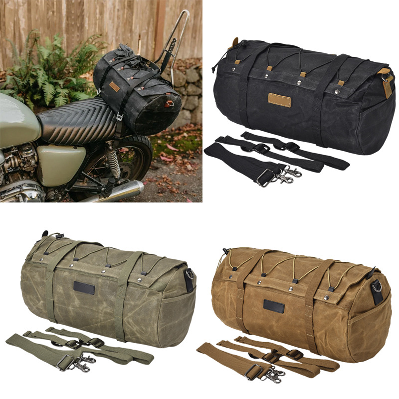 Motorcycle Bag Travel Bag Water-repellent Universal Travel Bag Crossbody Bag Backpack Handbag Canvas Rear Bag