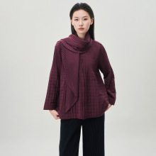 三宅热卖棉服外套女冬装围巾拉链宽松加厚保暖高级感百搭棉衣外搭