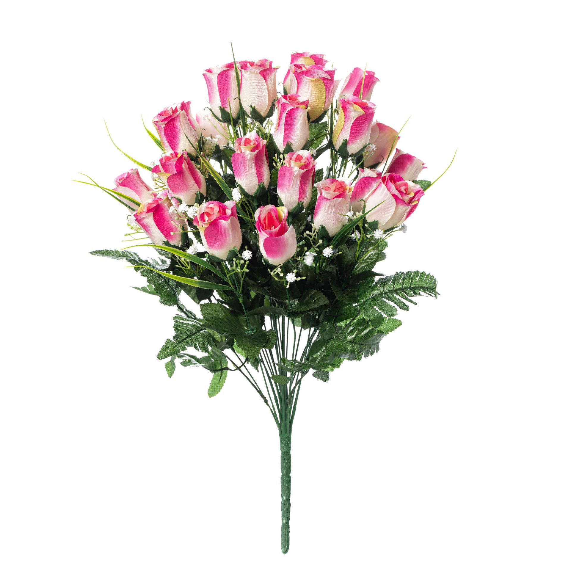 안개꽃 핑크 장미 24송이