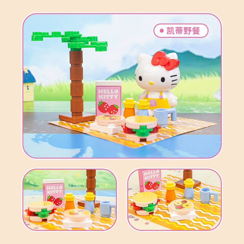 Sanrio Camping Buddy серия mystery Box модный Kuromi BBQ фигурка подарок украшение Cinnamon Dog Toy