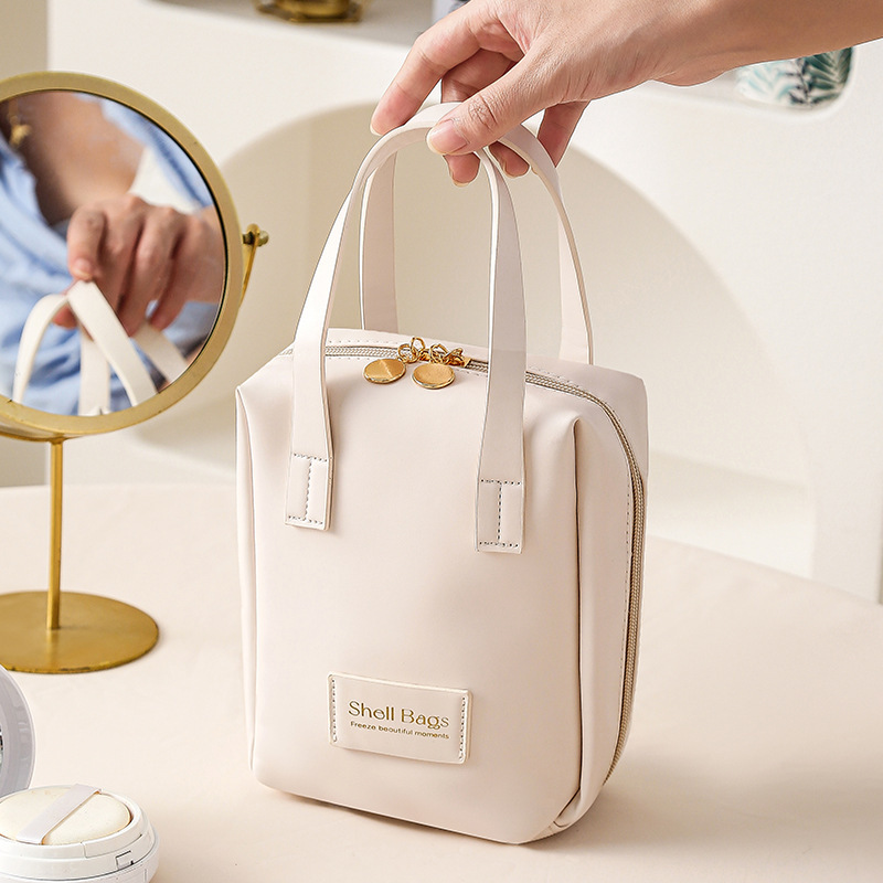 Pequeño Libro Rojo popular Shell bolsa cosmética pu portátil viaje bolsa de lavado impermeable bolsa de almacenamiento cosmético de gran capacidad