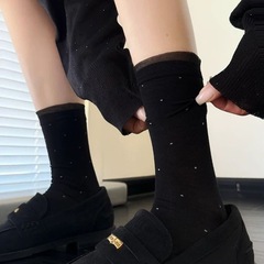 本当に軽薄ですね。高級ですね春夏バレエ風ポイントレースソックス! 通気 ~ 靴下に似合う女性を叩く