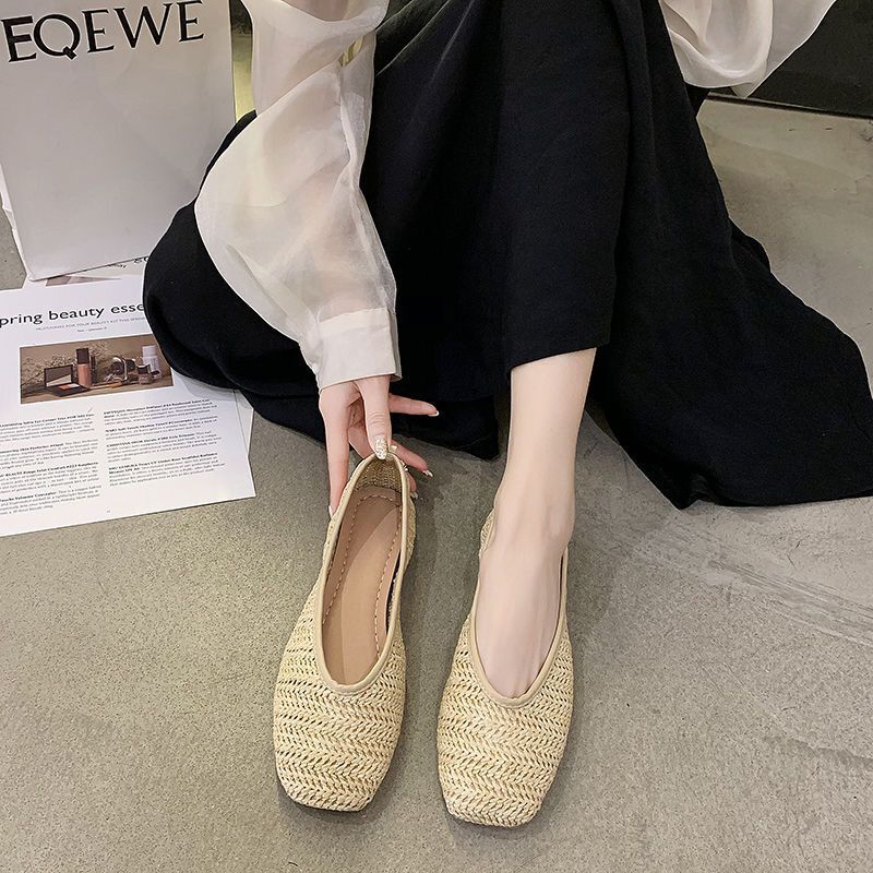 Breathable New Style Shoes for Grandma's Feet Shopping Super Soft 2023 Summer Comfortable Woven Shoes Cool Woven Wide
