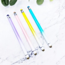 适用二代双头电容笔触控笔手机笔橡胶头触控平板安卓渐变色两用笔