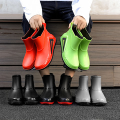 Non-slip rain boots for men, waterproof shoes, rain boots, short fashion water boots, low-cut kitchen rubber shoes, fishing car wash rubber shoes