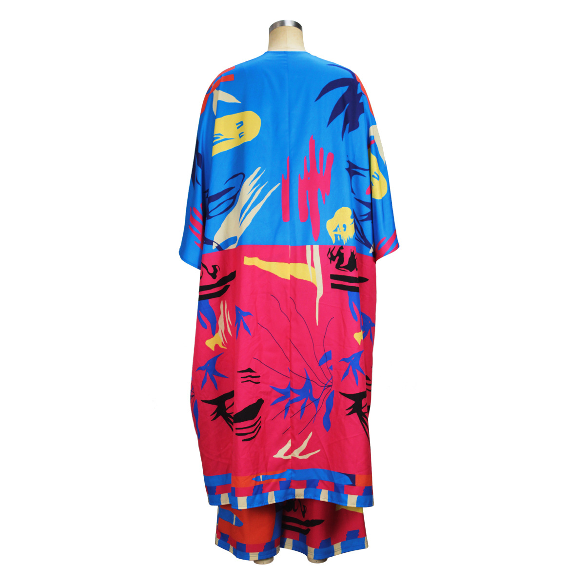 Spring Autumn Casual Set Printed Cardigan Shawl Long Sleeve Wide Leg Trousers Two Piece Set 7 Spring Autumn Casual Set Printed Cardigan Shawl Long Sleeve Wide Leg Trousers Two Piece Set