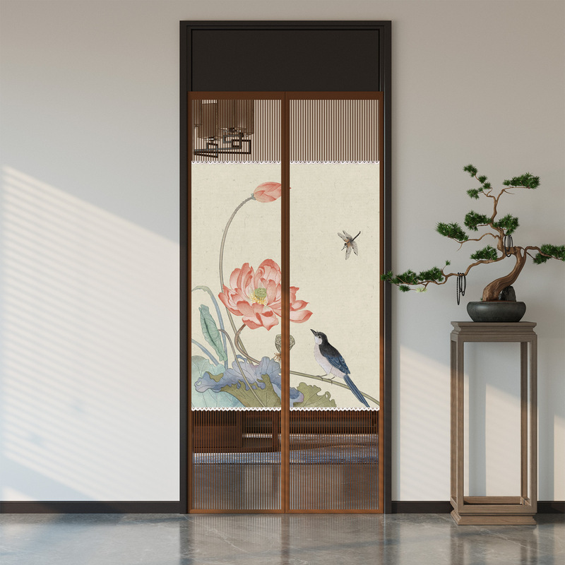 Full magnetic strip privacy curtain, diamond mesh, Velcro mosquito-proof door curtain, summer screen window, fly-proof, home partition, self-sealing Full magnetic strip privacy curtain, diamond mesh, Velcro mosquito-proof door curtain, summer screen window, fly-proof, home partition, self-sealing