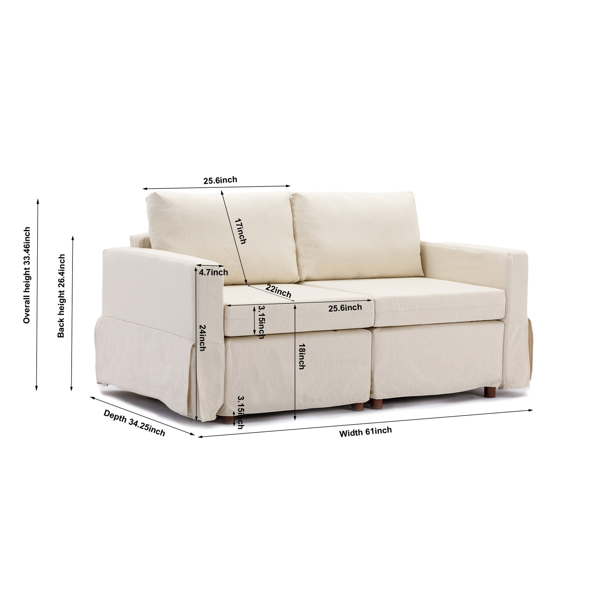Sofá de tela de lujo ligero, muebles de sala de estar de apartamento pequeño, sofá de combinación posmoderno image 2