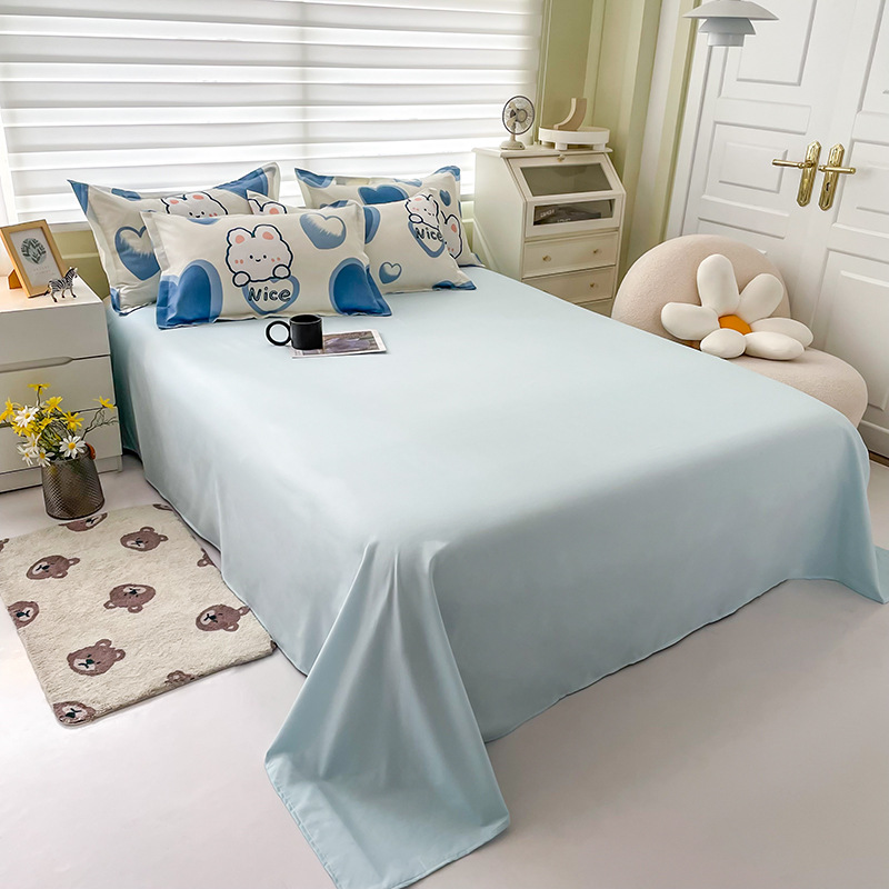 Nantong Textiles para el hogar Sábana impresa estilo ins Juego de cuatro piezas Artículos para el hogar Funda de edredón de aloe Juego de tres piezas para dormitorio de estudiantes