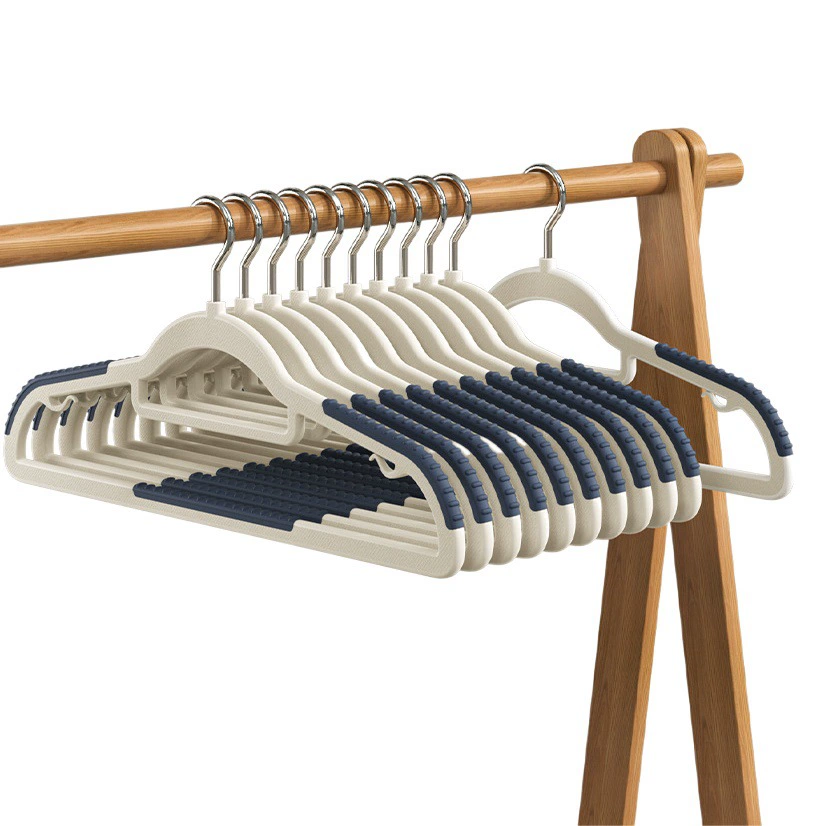 Пластиковая вешалка для одежды Бытовая вешалка для одежды рыбий рот Нескользящая противоплечевая угловая поддержка для одежды Влажная и сухая бесшовная вешалка для одежды оптом