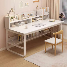 卧室办公桌女生学电脑桌台式家用书生学习写字桌桌书架一体桌组合