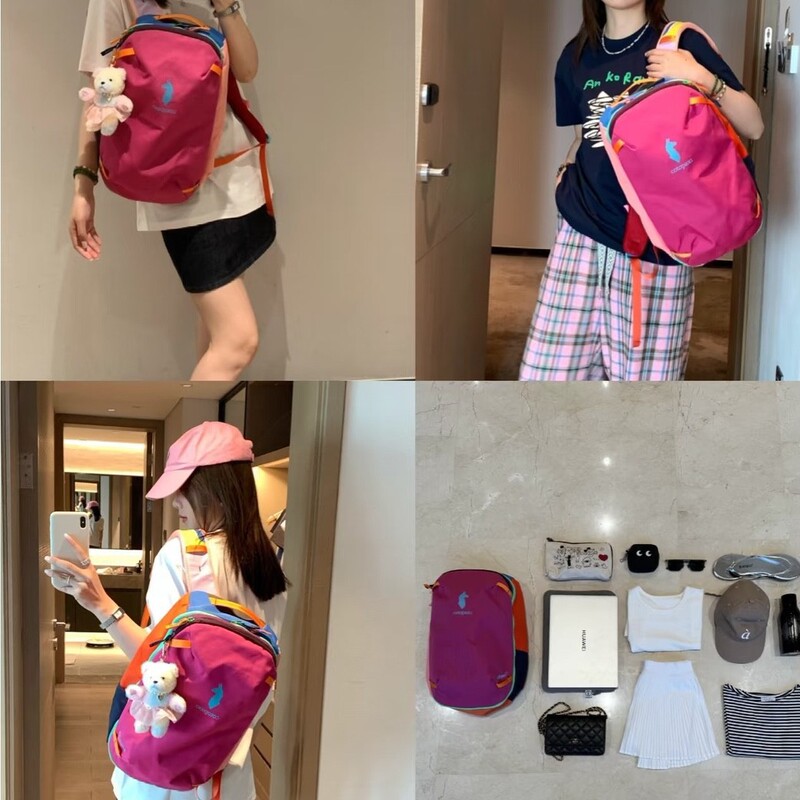 羊驼20L百搭潮流户外运动旅游大容量多巴胺撞色男女同款双肩背包|undefined