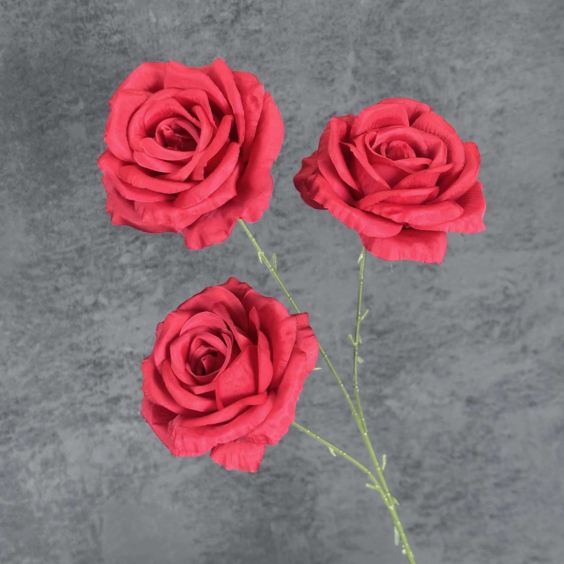 Flor artificial 3 rosas decoración de la escena de la boda decoración del hogar flor de seda hecha a mano decoración de flores falsas transfronterizas al por mayor image 9