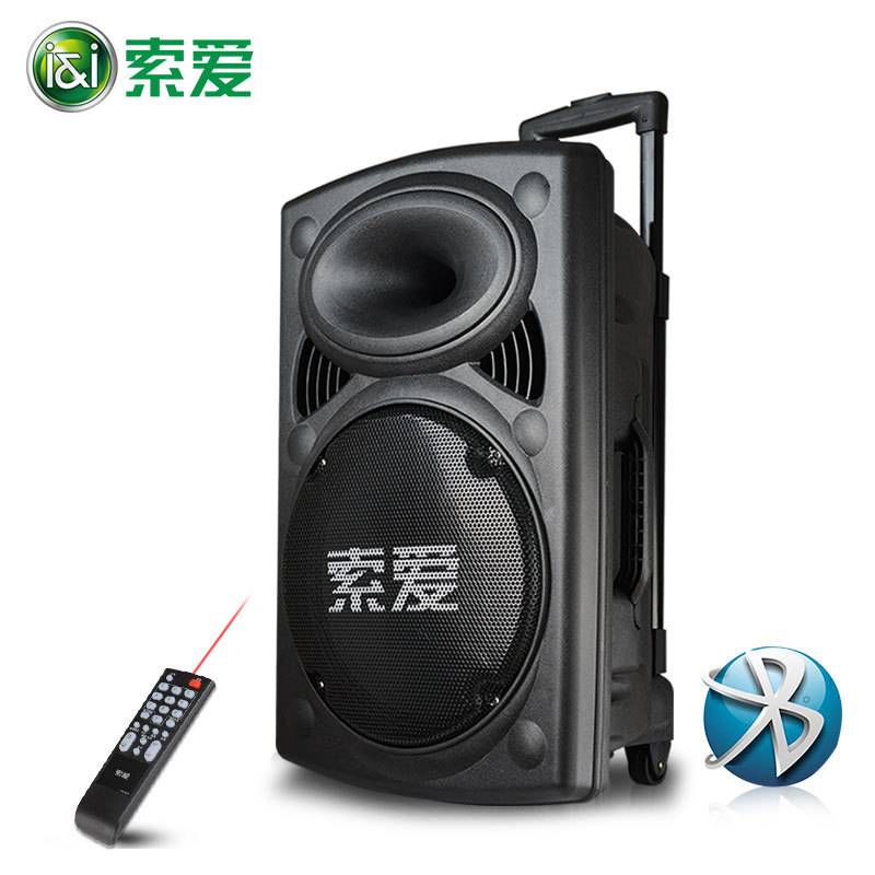 T19 屋外 12/12 ハイパワースクエアダンスオーディオモバイルポータブル Bluetooth トロリースピーカーホームポータブル|undefined