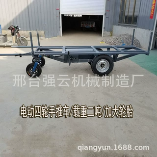 源头厂家厂区搬运平板车大功率电动三轮拉货载重3吨车间周转四轮