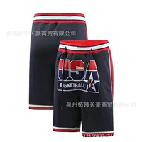 Новые американские мужские баскетбольные шорты American Team USA свободные дышащие мужские и женские одинаковые спортивные уличные брюки, модные