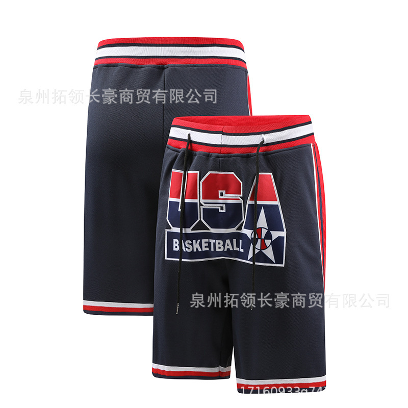 American new men's basketball shorts American Team usa loose breathable Men's and women's same Sports outdoor pants fashion