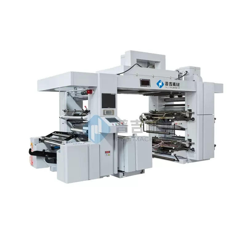 4色层叠式柔版机薄膜印刷机opp印花机聚酯膜PET印刷设备高速宽幅