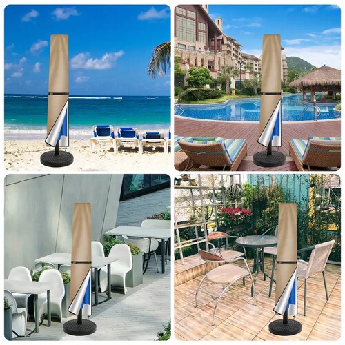 A rooftop umbrella sunshade cover, waterproof outdoor offset banana cylindrical style umbrella cover suitable for cantilever offset umbrella