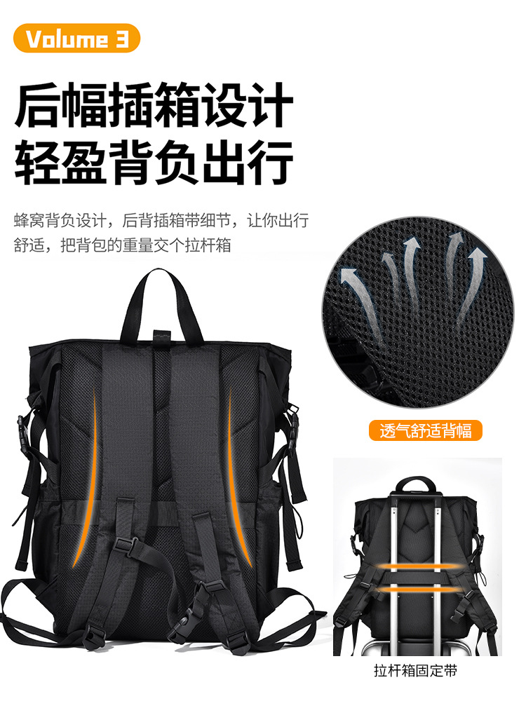 Mochila funcional para hombre, tela Oxford, ligera, impermeable, informal, de gran capacidad, para deportes al aire libre, montañismo