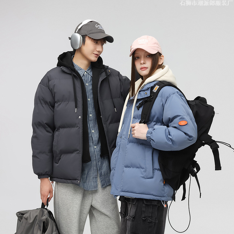 Cotton Jacket 2026 New Autumn and Winter Korean Style Trendy Loose Thickened Men's Casual Couple's Cotton Coat Men's Cotton Jacket