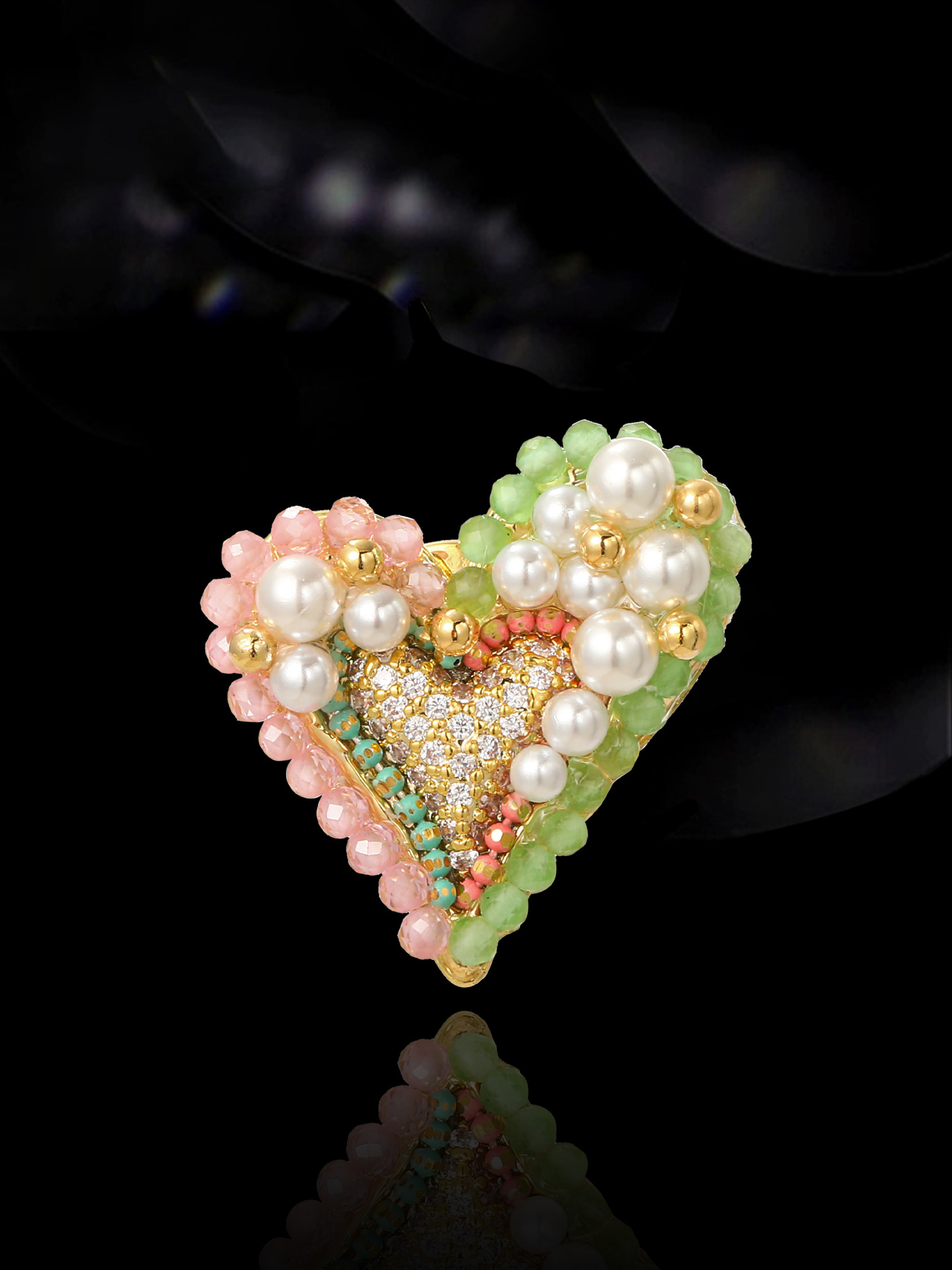 Dulce Forma De Corazón Cobre Mujeres Broches display picture 4