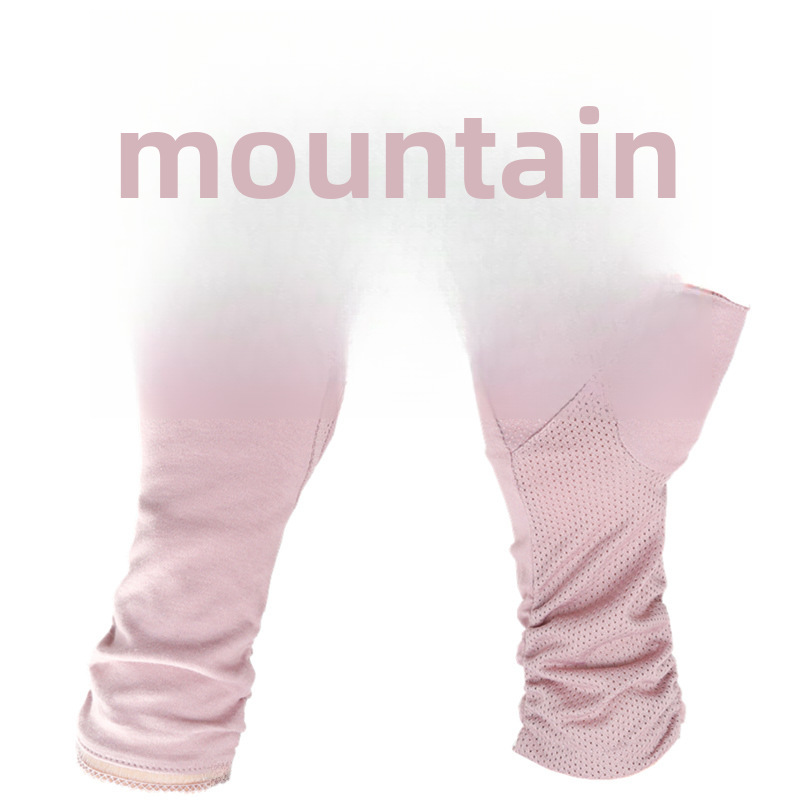 Sunscreen Gloves Women's Mid-Length Summer Thin Driving Ride Tea Picking Nail Art Non-Slip Cotton Breathable Open Fingers Spring and Autumn Half Finge_voghion.com
