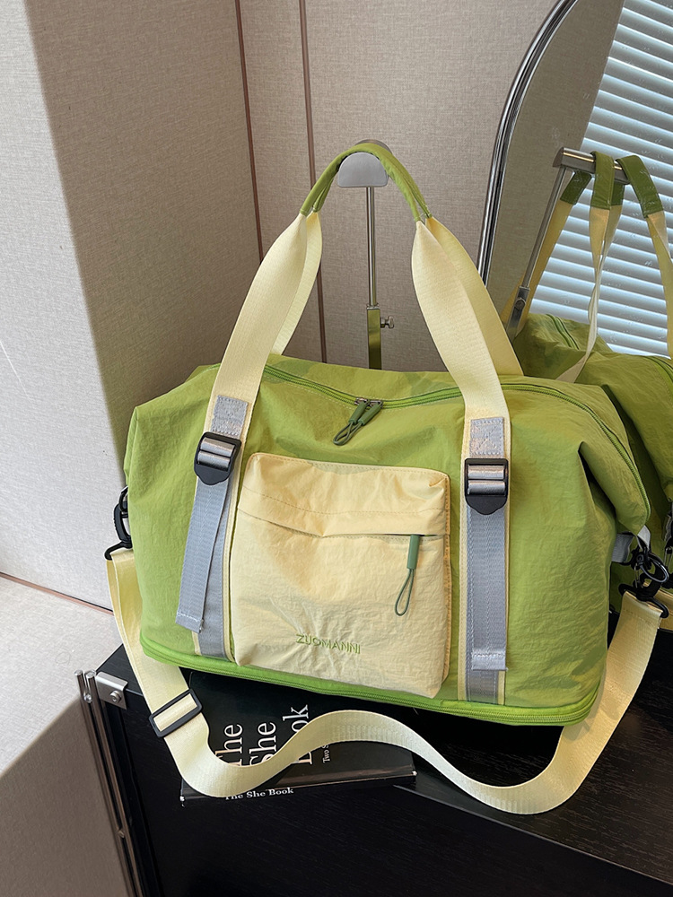 Bolsas de viaje al por mayor estilo empalme contraste de alto valor de equipaje expansión de gran capacidad bolsas de yoga deportivas bolsas