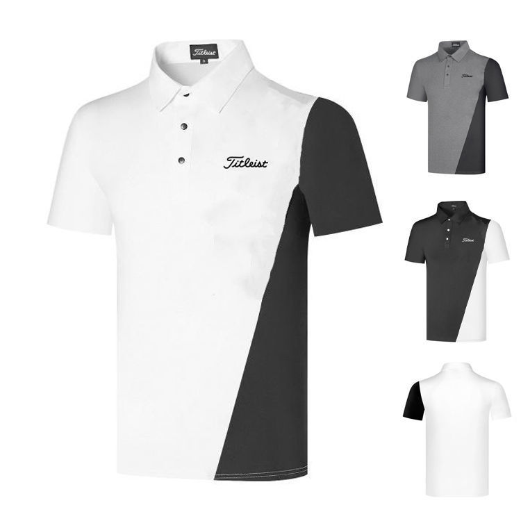 Summer Golf Clothing Men's Short Sleeve T-Shirt Breathable Sweat Wicking Moisture Absorption Polo Shirt Outdoor Sports Jersey