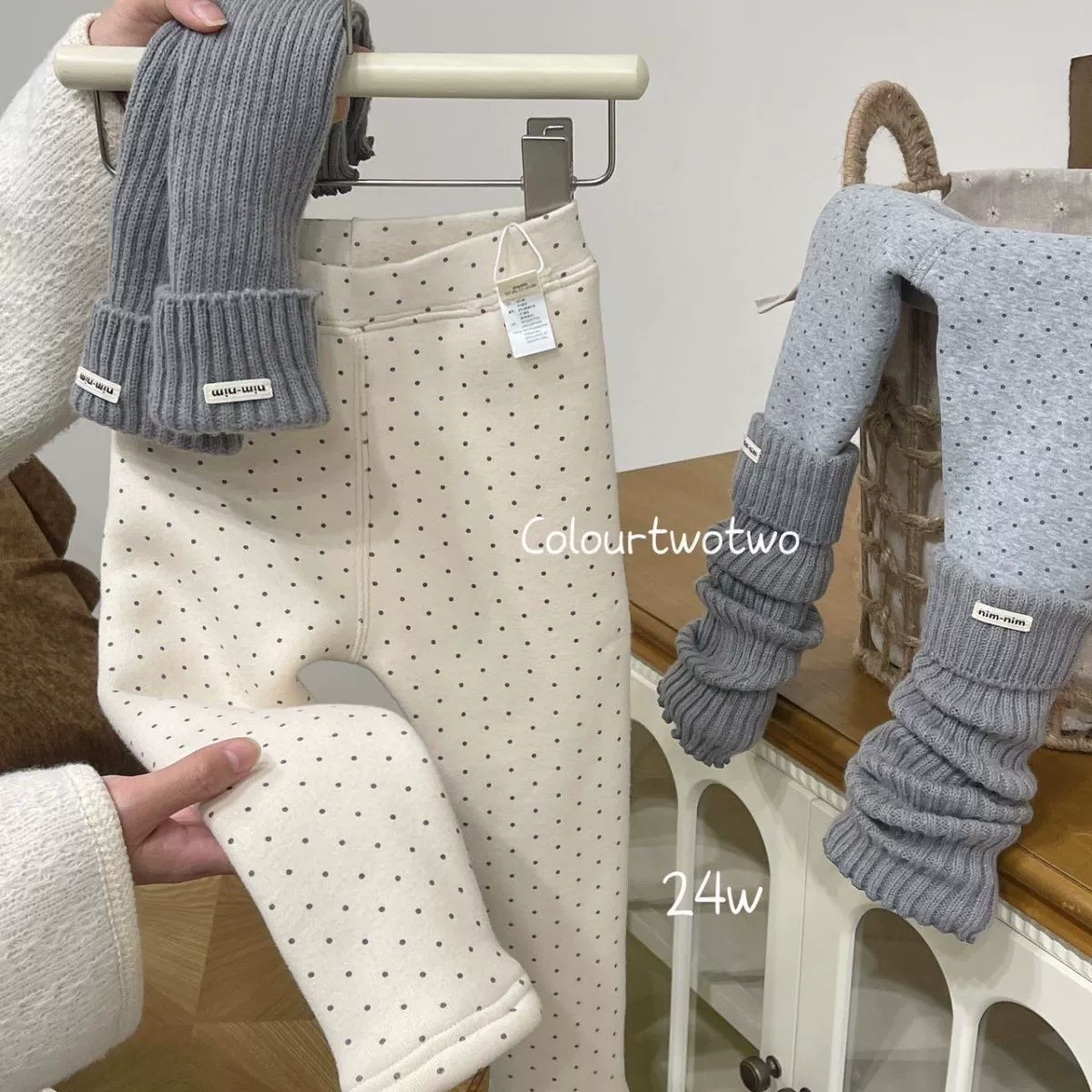 Children's demi-season universal removable gaiters, velvet alpaca, leggings, new collection, increased thickness, western style