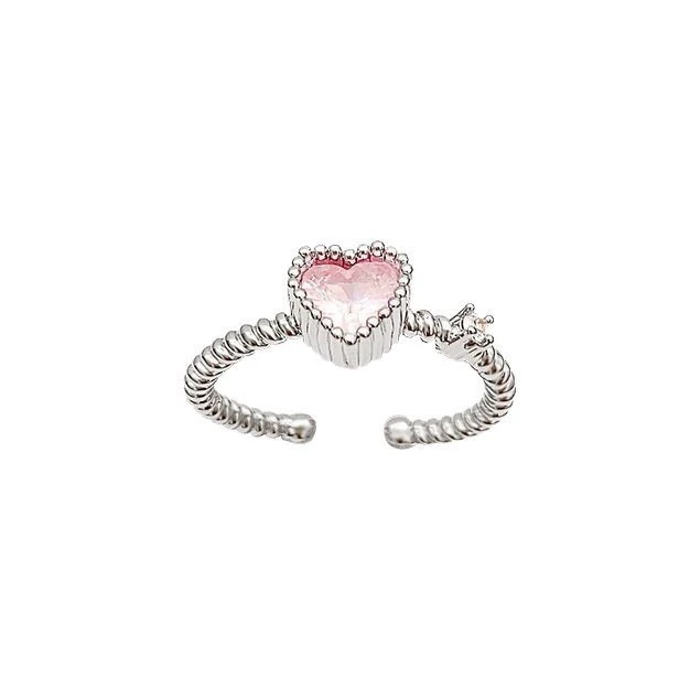 Ring adjustable, zircon micro-inlay, light-luxury simple elegant for index finger