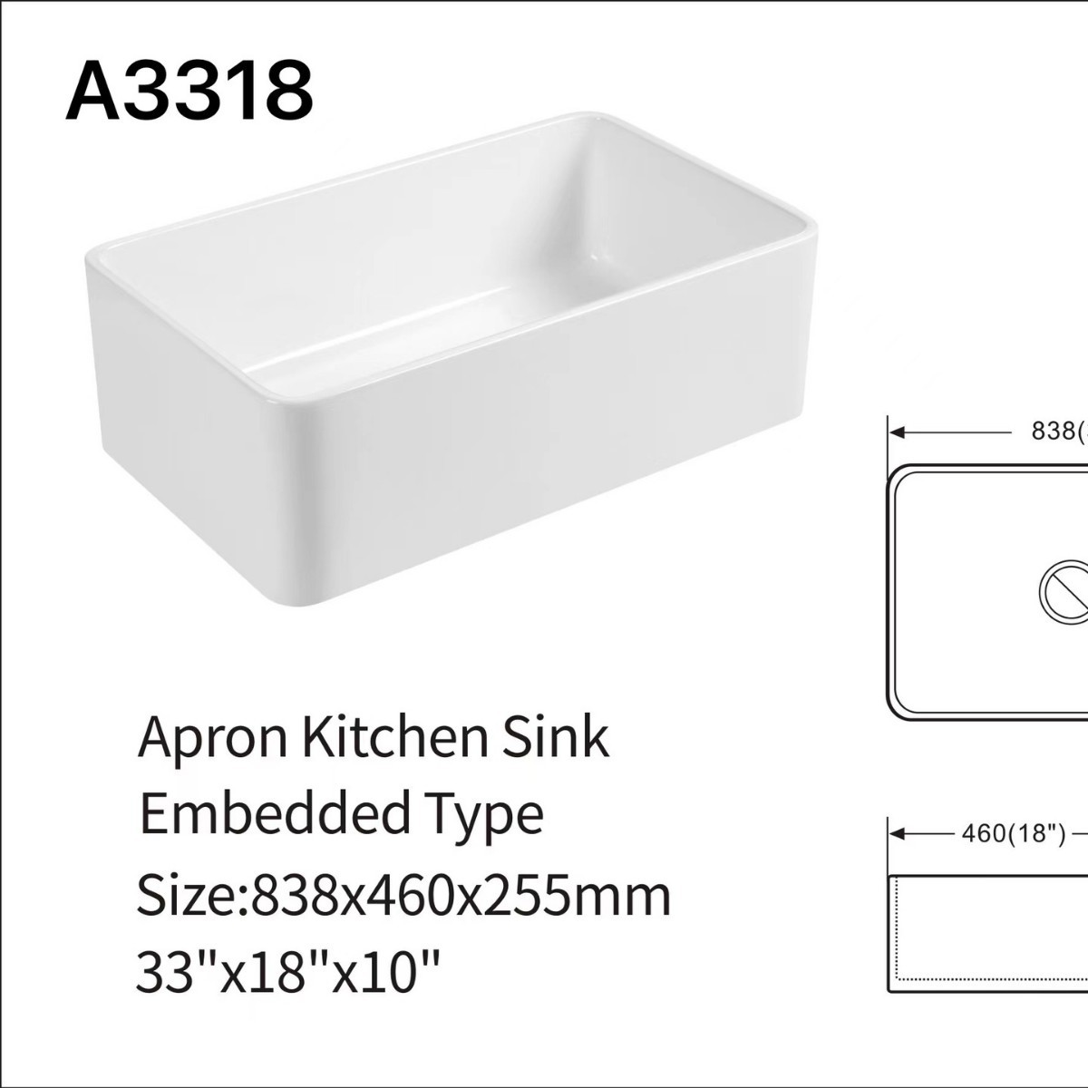 Cocina abierta americana fregadero grande un solo tanque incrustado lavabo cerámico lavavajillas lavabo de verduras lavabo de manos