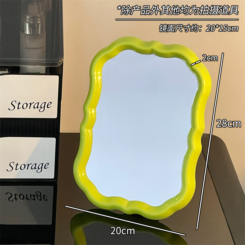 Nuevo espejo de flores dormitorio creativo dormitorio escritorio de alto valor de visualización dormitorio estudiantil espejo de maquillaje espejo de escritorio