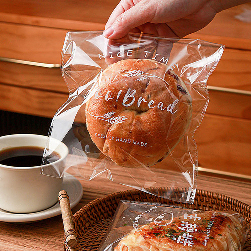 透明包装袋欧包吐司泡芙甜甜圈自封包装袋可颂牛角包餐包自粘袋子