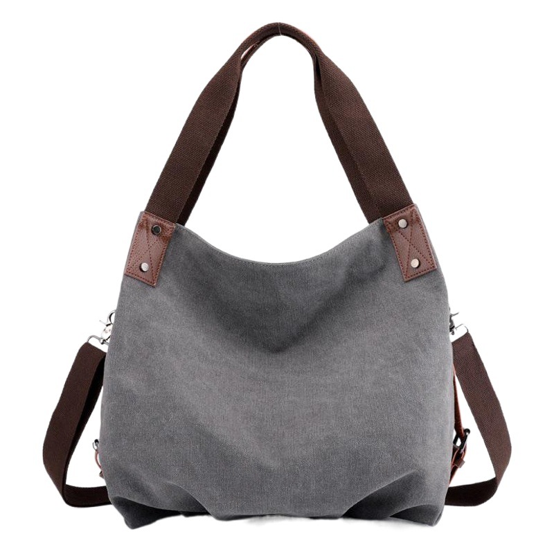 Canvas Bag Women's Fashion All-match Women's Portable Crossbody Bag Casual Solid Color Spring and Summer New Women's Shoulder Bag