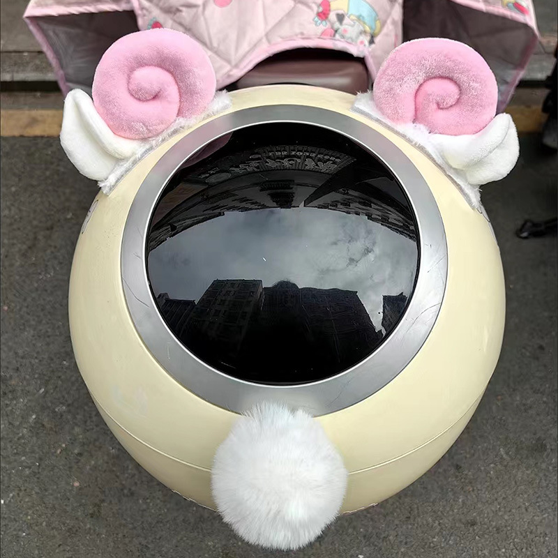 Cute Helmet Horns Ears Decoration Electric Motorcycle Ski Helmet DIY