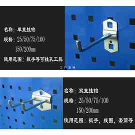 洞洞板挂钩配件多功能壁挂式烘焙收纳架墙面展示五金工具移动挂板