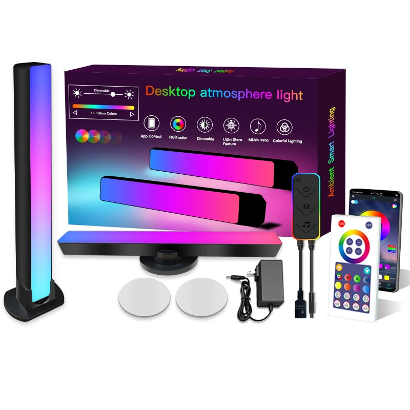 Новое настольное фантазийное атмосферное светодиодное RGB освещение Huancai с управлением музыкой и звуком, лампа с датчиком телевизора и ритмом