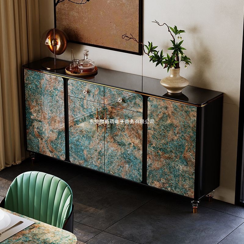 Italian Minimalist Sideboard, Light Luxury Living Room, Wall-Mounted Integrated Storage Cabinet, Designer Home Tea Cabinet