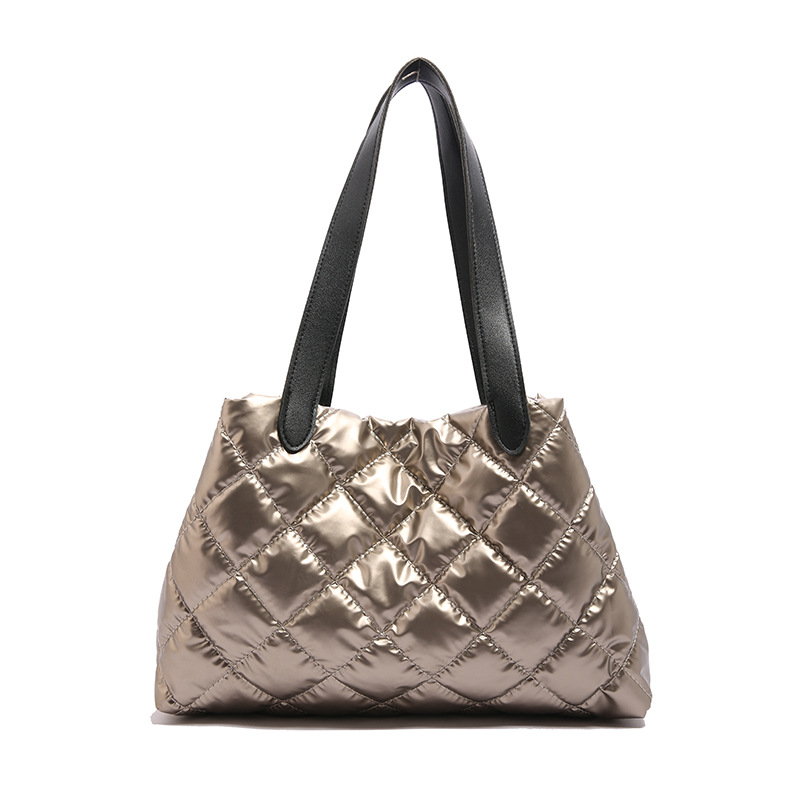 Nuevo bolso de hombro de moda para otoño e invierno, bolso de mensajero de gran capacidad para todo fósforo, bolso de algodón espacial de nicho de alta gama para niñas