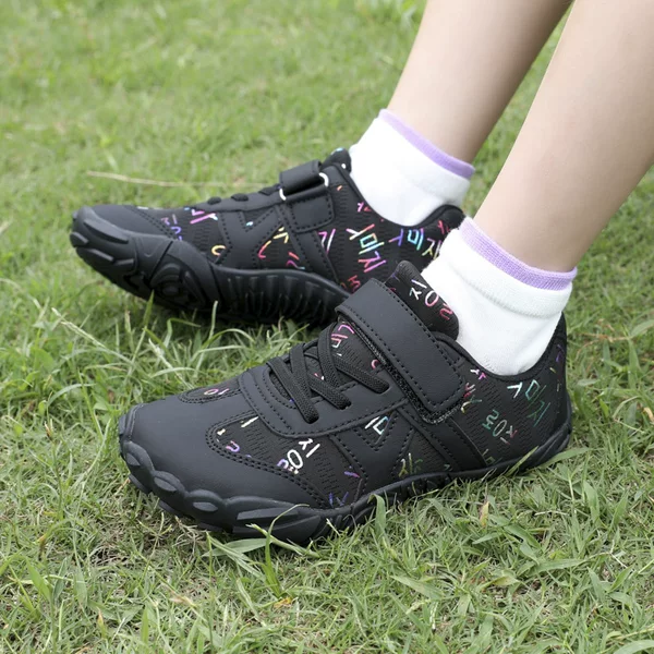 2026 Spring/Summer New Children's Sports Shoes, Lightweight and Breathable, Velcro Closure, Girls' Laser White Shoes, Outdoor Casual Shoes