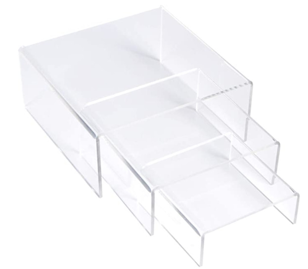 3件套亚克力玩具化妆品U型透明摆放架