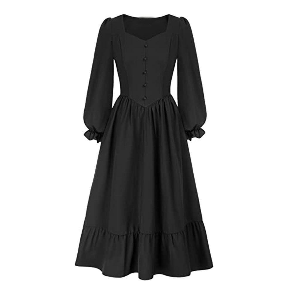 z Medieval Retro Gothic V-neck dress Amazon Hot New Renaissance Pastoral Dress Stage Dress