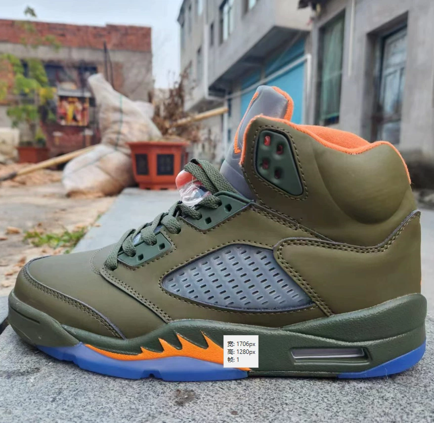 Putian Shoes AJ5 Cross -border International Flight White Orange Rabbit Alaries White Blue Bulls Oli Red Yellow Duck 5 basketball shoes