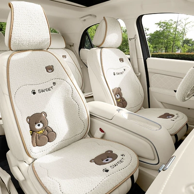 Wool pad: Car Cushion Neck Pillow - zxs-cc-08-snow-mountain-white-single-seat
